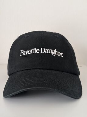 NWT Favorite Daughter Black Classic Logo Adjustable Baseball Cap